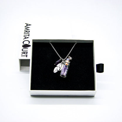 Amethyst Diffuser Necklace | Aroma Jewelry | Energy & Healing | Diffusing on the go - UrbanNest Co