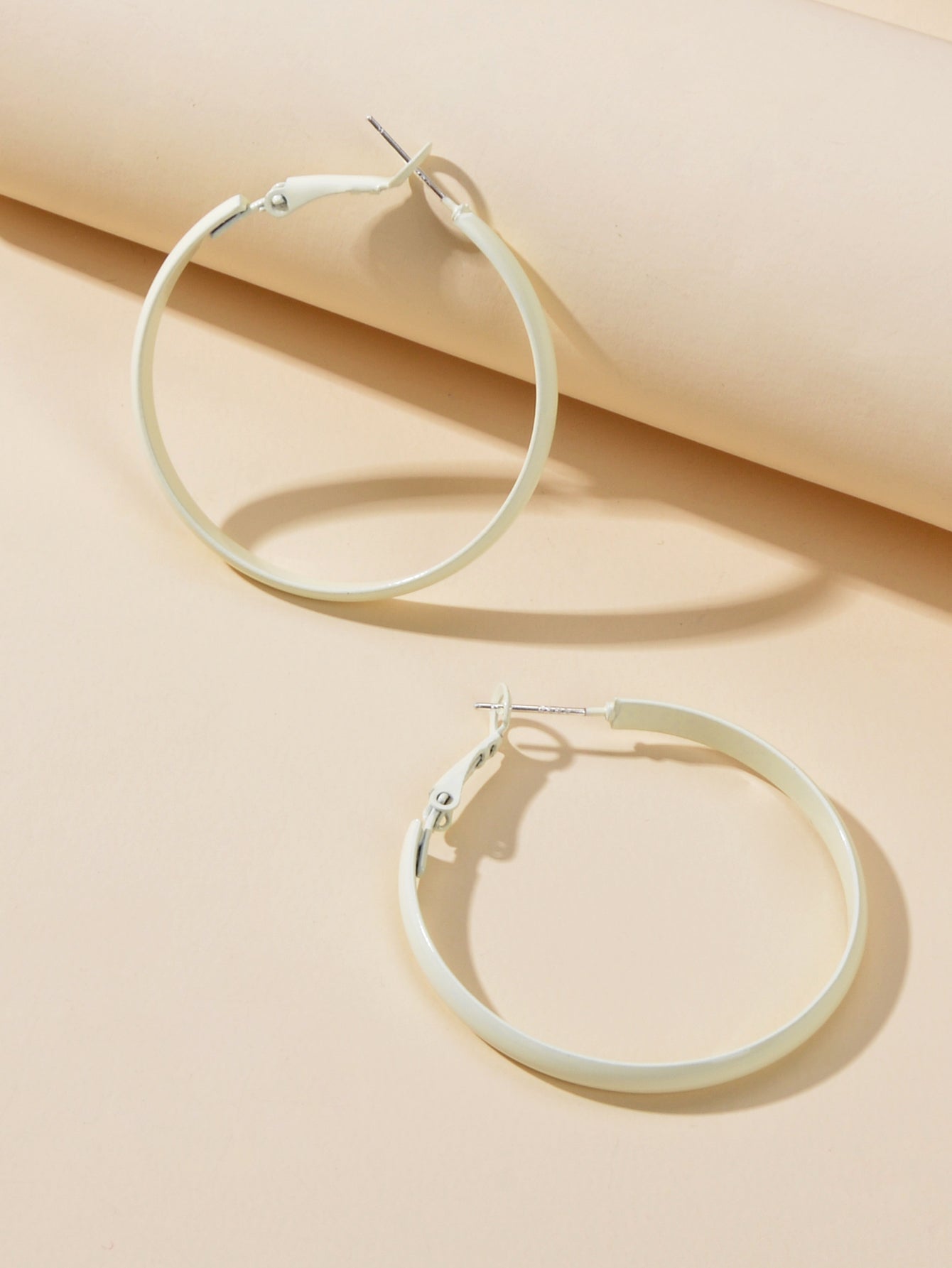 Party Decoration Women Beige Big Circle Hoop Dangle Boho Chic Holiday Earrings - UrbanNest Co