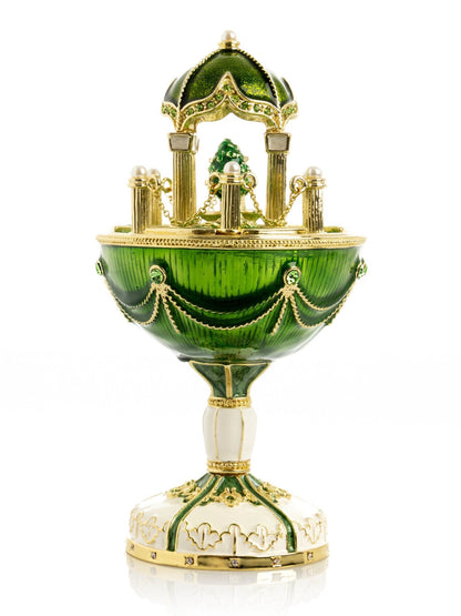 Garden Pavilion Design Cupola Fountain Green Egg Limited Edition of 250 Trinket Box - UrbanNest Co