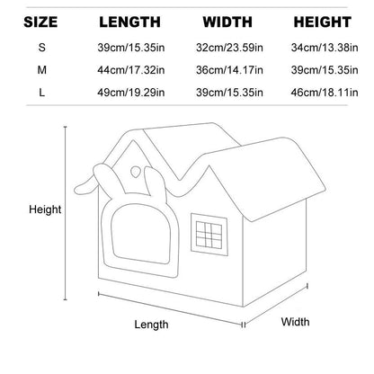 Removable Washable Pet House Four Seasons Cat Enclosed House - UrbanNest Co