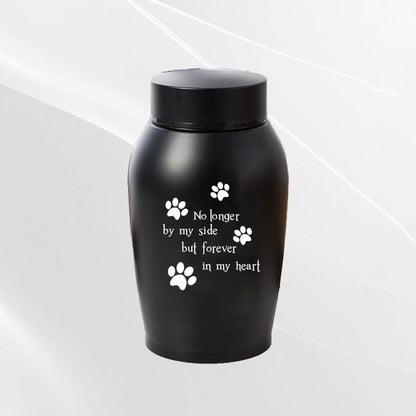 Stainless Steel Pet Memorial Urn: Black Portable & Moisture - Proof Ash Keepsake Designed for Small Pets - UrbanNest Co
