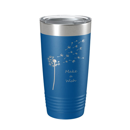 Dandelion Make A Wish Tumbler Travel Mug Gift Mom Daughter Her Women Girls Insulated Laser Engraved Coffee Cup 20 oz - UrbanNest Co