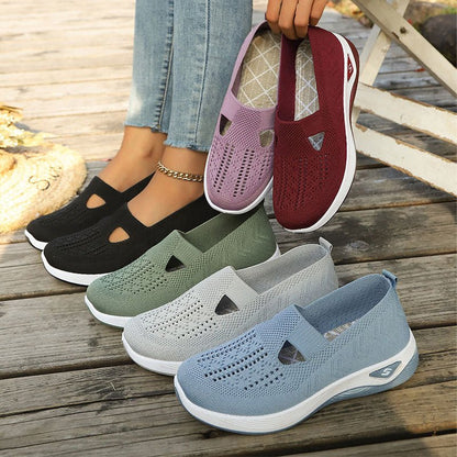 Flat Slip - On Casual Mesh Shoes for Women - UrbanNest Co