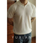 Knitted sweater, short - sleeved, men's slimming business POLO shirt, V - neck trendy T-shirt - UrbanNest Co