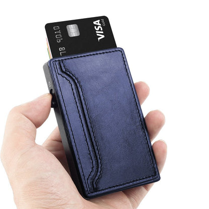 TOYFID Wallet With PU Leather Cover,Aluminum Alloy Pop Up Wallet Holder Card - UrbanNest Co