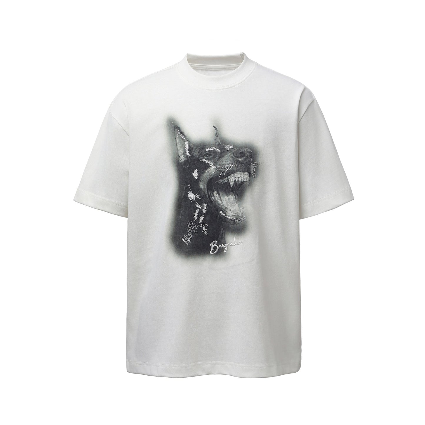 Embroidered printed T-shirt with loose five quarter sleeves - UrbanNest Co