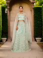 Semi - Stitched Lehenga with Soft Net Fabric & Multi beads work by Shreekama - UrbanNest Co