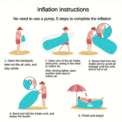 Inflatable Outdoor Sofa with Pillow for Camping - UrbanNest Co