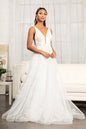 3 - D Flower Embroidered Mesh A - line Dress w/ Rhinestone and Jewel Embellished - UrbanNest Co
