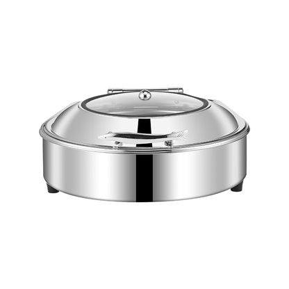 NNEAGS Stainless Steel Round Chafing Dish Tray Buffet Cater Food Warmer Chafer with Top Lid - UrbanNest Co