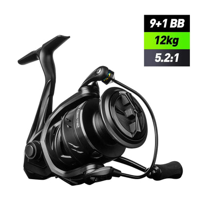 5000 Series Graphite Spinning Reel Left/Right Handed Black - UrbanNest Co
