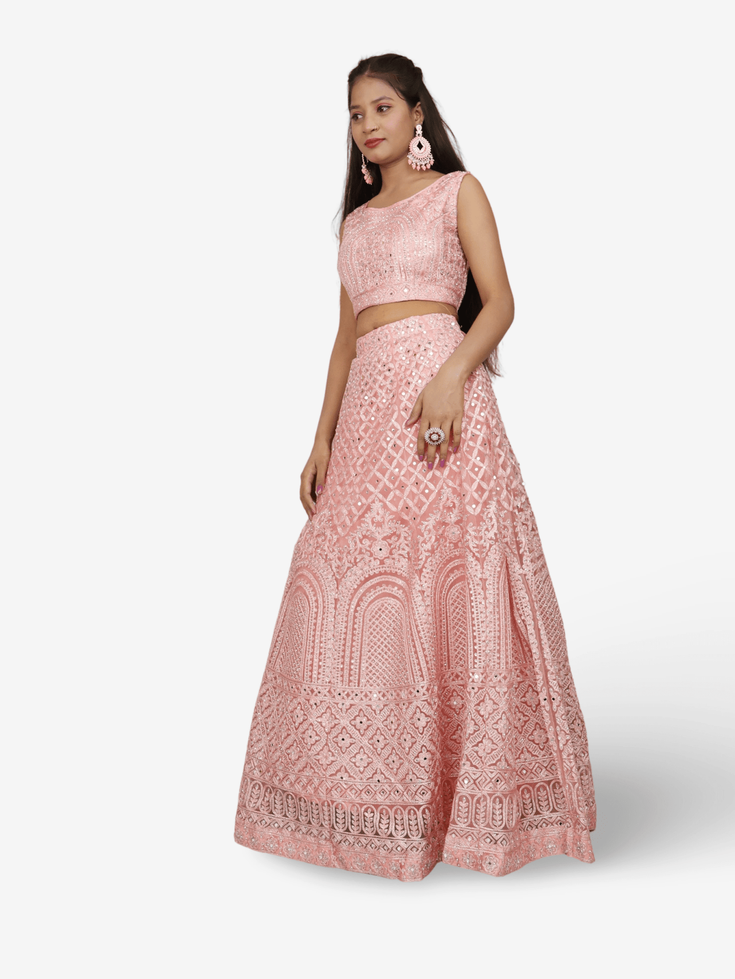 Embroidered & Zari Thread Work Lehenga Choli Set - UrbanNest Co