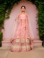 Semi - Stitched Lehenga with Soft Net Fabric & Zari Thread Work by Shreekama - UrbanNest Co
