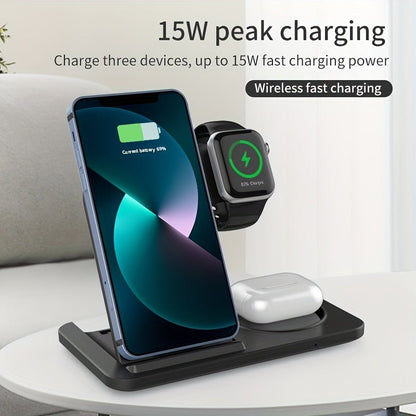 3 - in - 1 Fast Wireless Charger for iPhone & Apple Devices - UrbanNest Co
