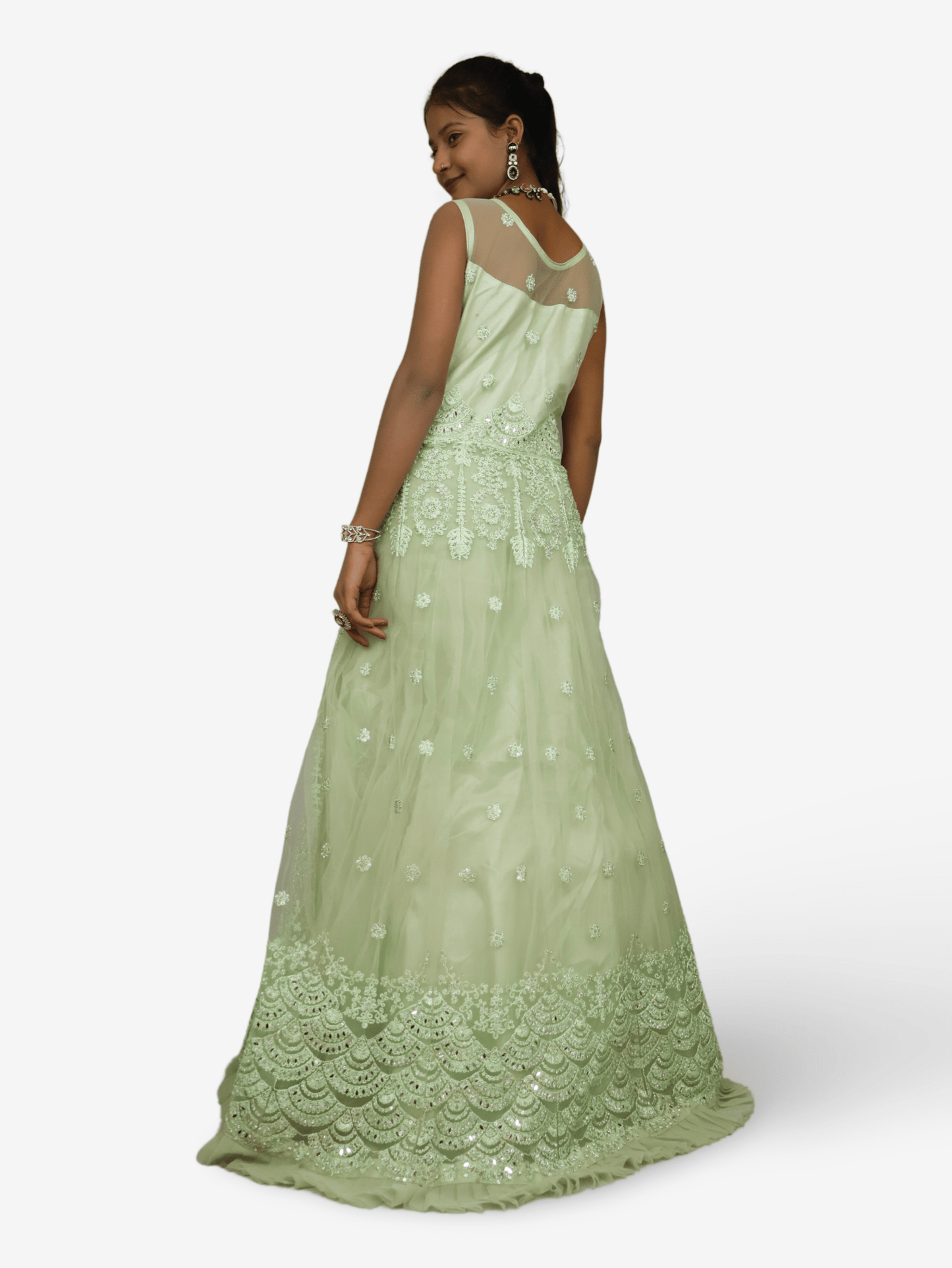 Gown with Thread Work & Stones by Shreekama - UrbanNest Co