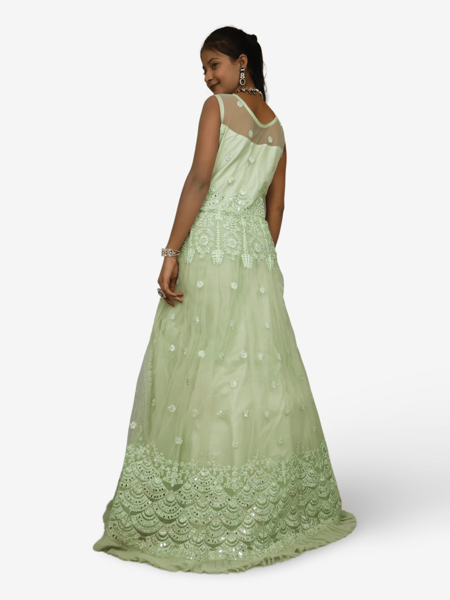 Gown with Thread Work & Stones by Shreekama - UrbanNest Co
