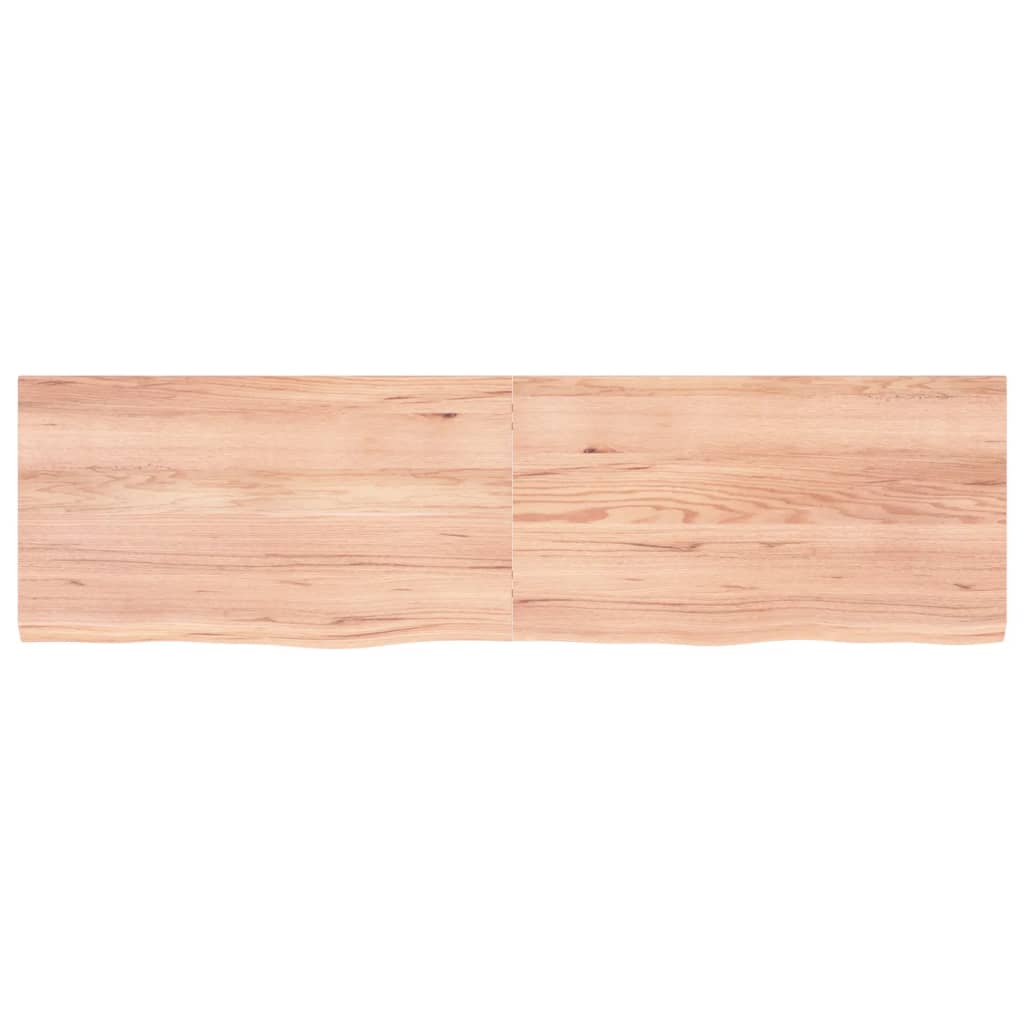 NNEVL Wall Shelf Light Brown 180x50x(2 - 4) cm Treated Solid Wood Oak - UrbanNest Co