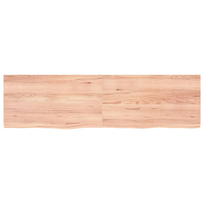 NNEVL Wall Shelf Light Brown 180x50x(2 - 4) cm Treated Solid Wood Oak - UrbanNest Co