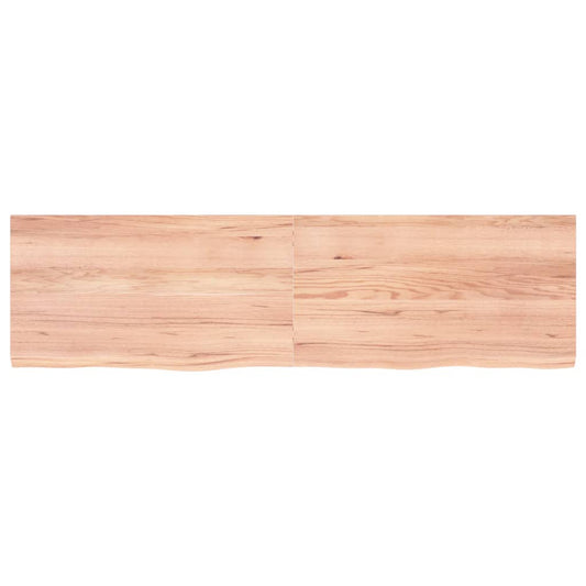 NNEVL Wall Shelf Light Brown 180x50x(2 - 4) cm Treated Solid Wood Oak - UrbanNest Co