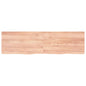NNEVL Wall Shelf Light Brown 180x50x(2 - 4) cm Treated Solid Wood Oak - UrbanNest Co