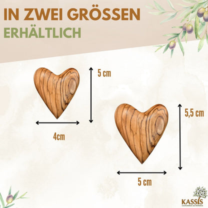 Olivenholz Herz Handschmeichler | Glücksbringer Geschenk Hochzeit, Valentinstag, Geburtstag - UrbanNest Co