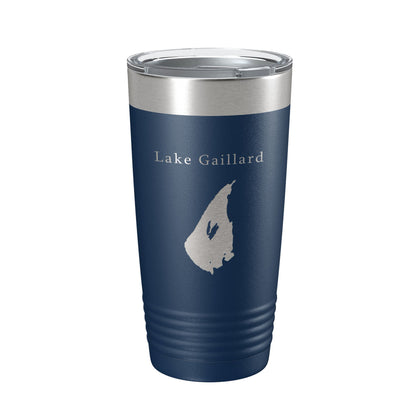 Lake Gaillard Map Tumbler Travel Mug Insulated Laser Engraved Coffee Cup Connecticut 20 oz - UrbanNest Co