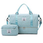 Checkered Dry - Wet Separation Sports Tote Bag Yoga Fitness Bag Large Capacity Shoe Compartment Travel Bag - UrbanNest Co
