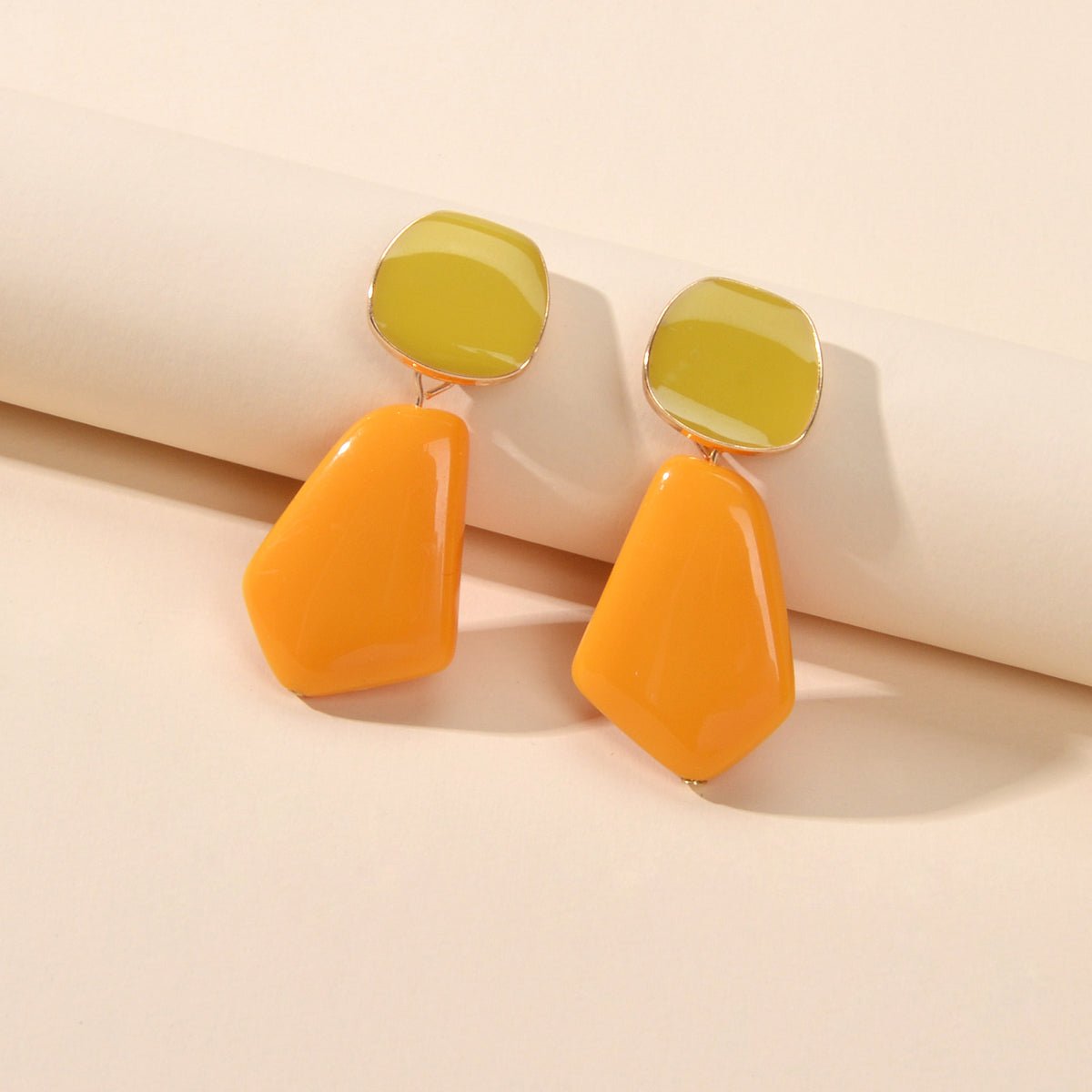 Y2k Style Trendy Candy Color Geometric Dangle Party Pierced Earrings Party Gift - UrbanNest Co