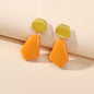 Y2k Style Trendy Candy Color Geometric Dangle Party Pierced Earrings Party Gift - UrbanNest Co