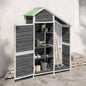 NNEVL Garden Tool Shed Grey 120x53.5x170 cm Solid Wood Pine - UrbanNest Co