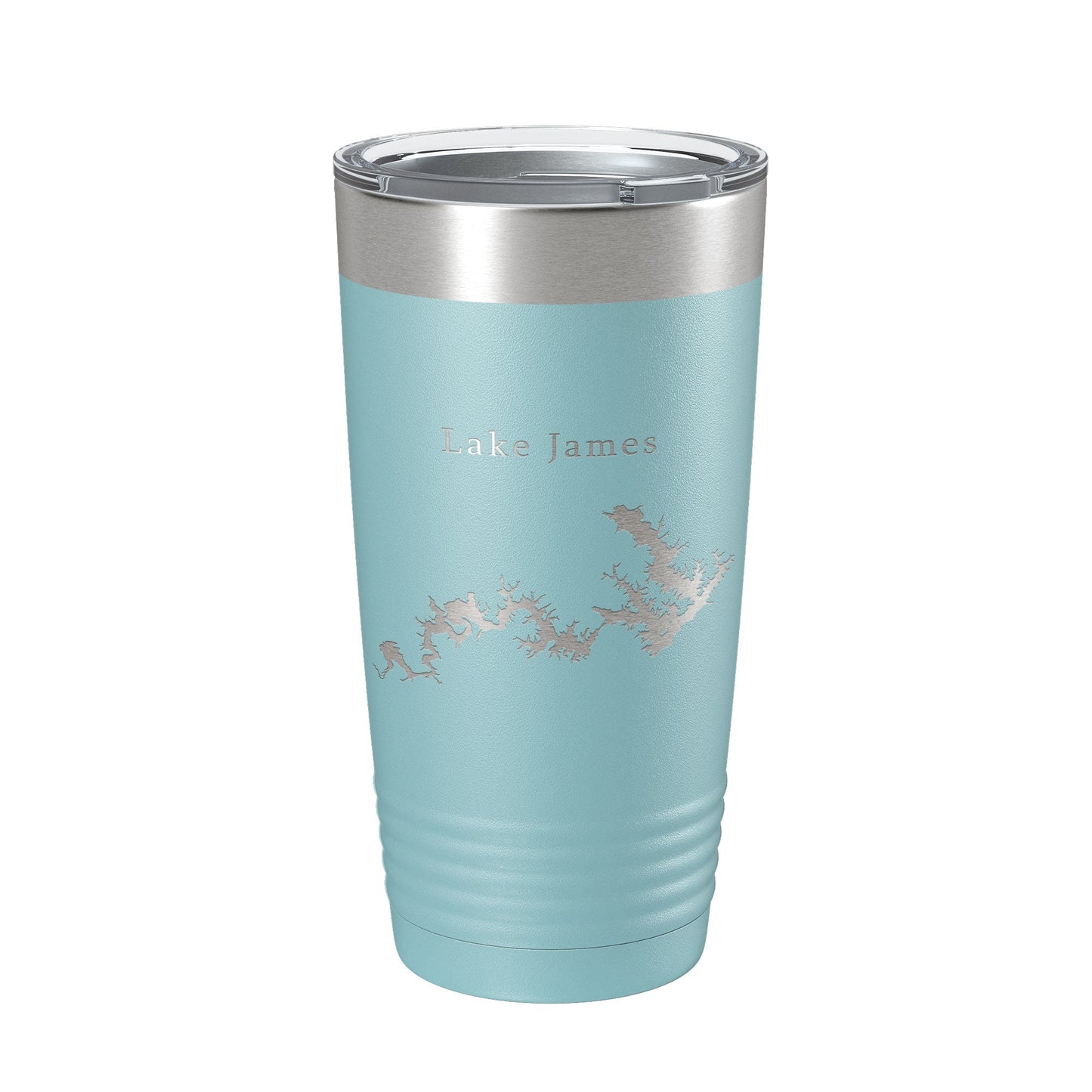 Lake James Map Tumbler Travel Mug Insulated Laser Engraved Coffee Cup North Carolina 20 oz - UrbanNest Co
