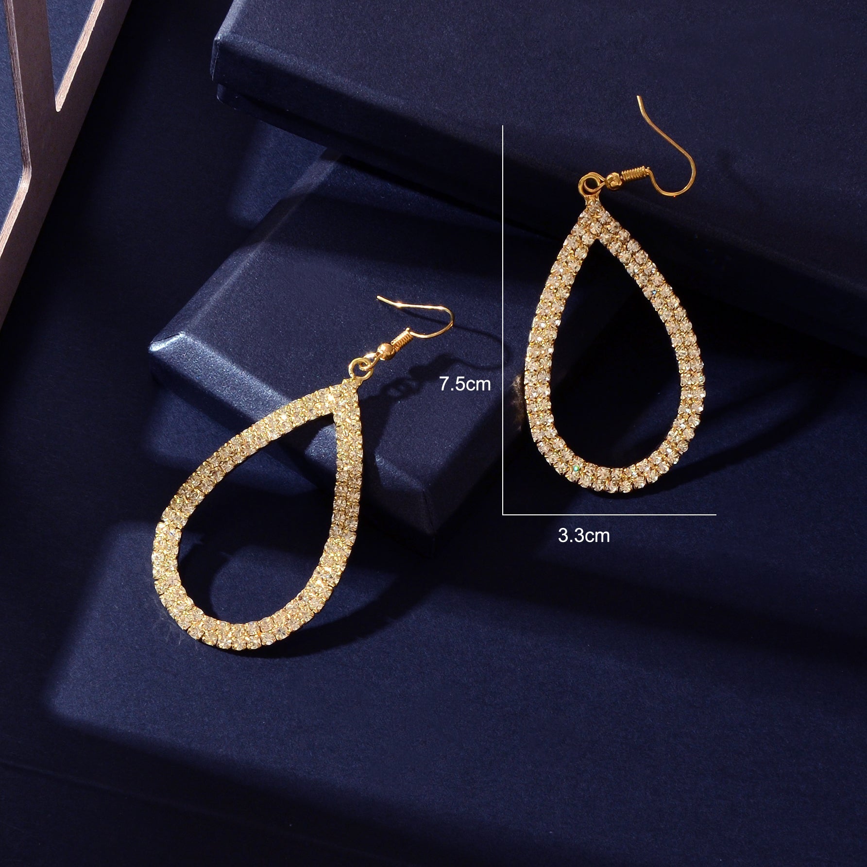 Shinning Full Rhinestone Water Drop Earrings Luxury Wedding Birdal Prom Jewelry - UrbanNest Co