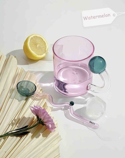 Hand Blown Lollipop Mugs - Whimsical Eclectic Dopamine Drinking Glasses for Coffee, Tea & Juice - UrbanNest Co