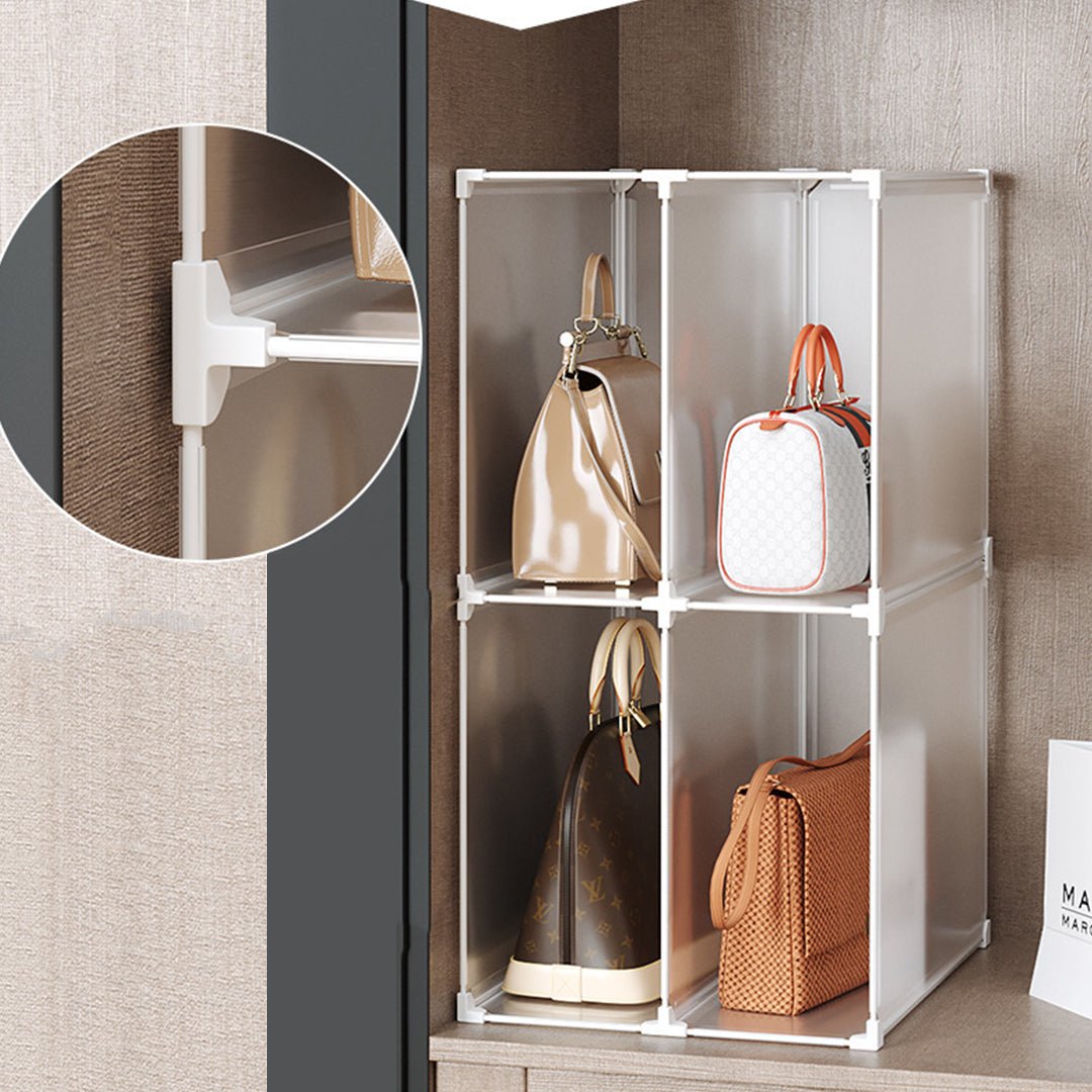 SOGA 12 - Cube Portable Bag Box Foldable Cubby DIY Organiser Tote Clutch Purse Space Saving Shelf Cabinet - UrbanNest Co