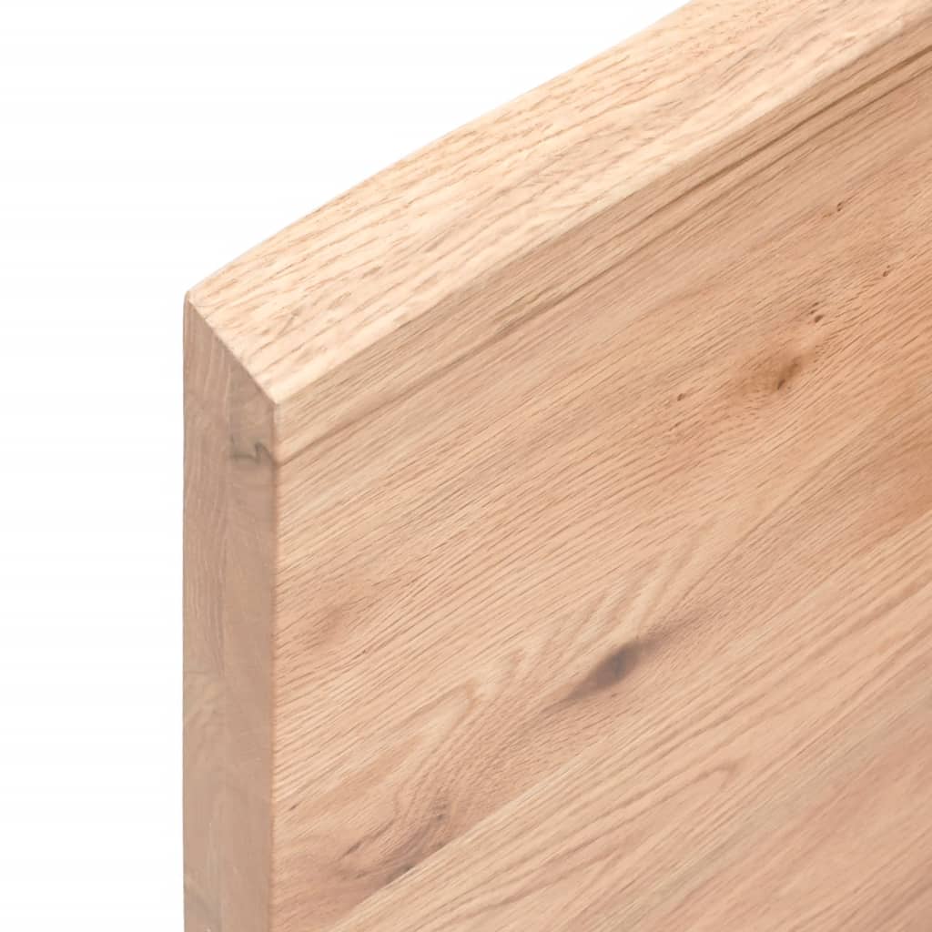 NNEVL Bathroom Countertop Light Brown 140x50x4 cm Treated Solid Wood - UrbanNest Co
