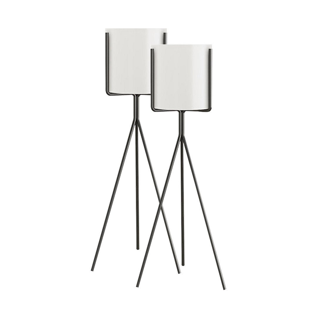 SOGA 2X 80cm Tripod Flower Pot Plant Stand with White Flowerpot Holder Rack Indoor Display - UrbanNest Co