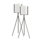 SOGA 2X 80cm Tripod Flower Pot Plant Stand with White Flowerpot Holder Rack Indoor Display - UrbanNest Co