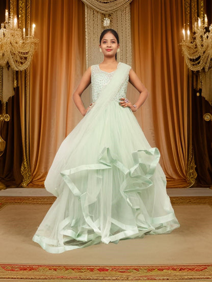 Gown with Stone & Beads Work by Shreekama - UrbanNest Co