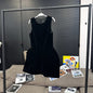 Fashionable Velvet 3D Embellished Holiday Sleeveless Dress - UrbanNest Co