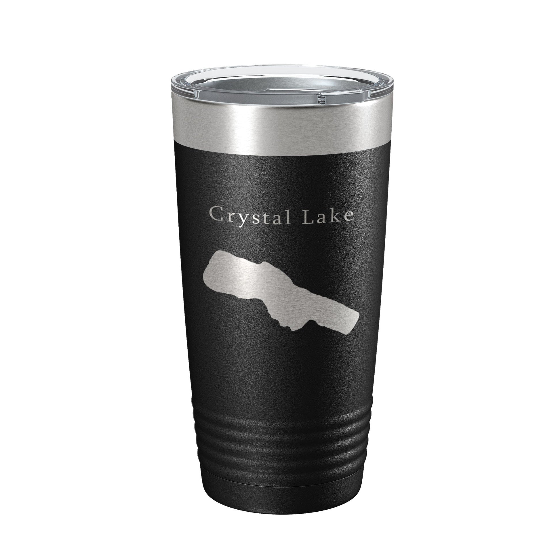 Crystal Lake Map Tumbler Travel Mug Insulated Laser Engraved Coffee Cup Michigan 20 oz - UrbanNest Co