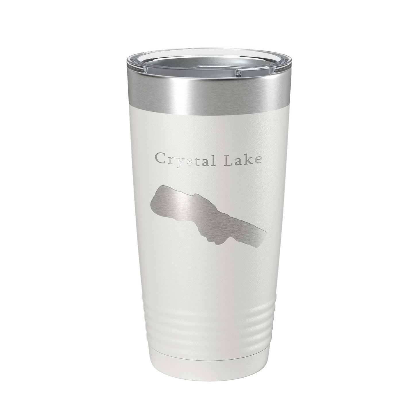 Crystal Lake Map Tumbler Travel Mug Insulated Laser Engraved Coffee Cup Michigan 20 oz - UrbanNest Co
