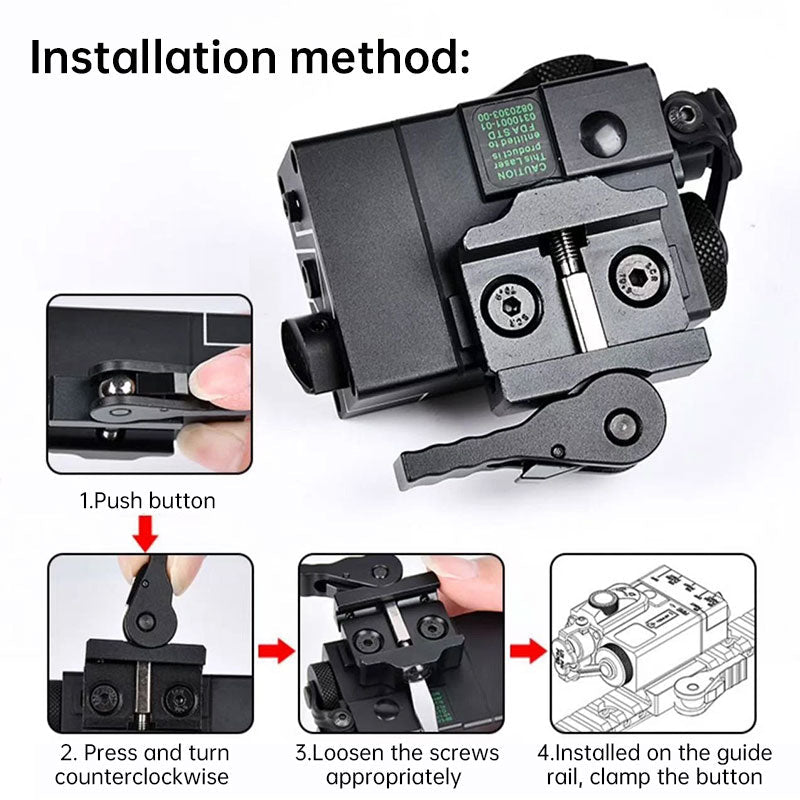 MINI - A2 PEQ15 Laser & IR Tactical Light - 20MM Picatinny Rail Mount, Red/Green Sight for M300/M600 - UrbanNest Co