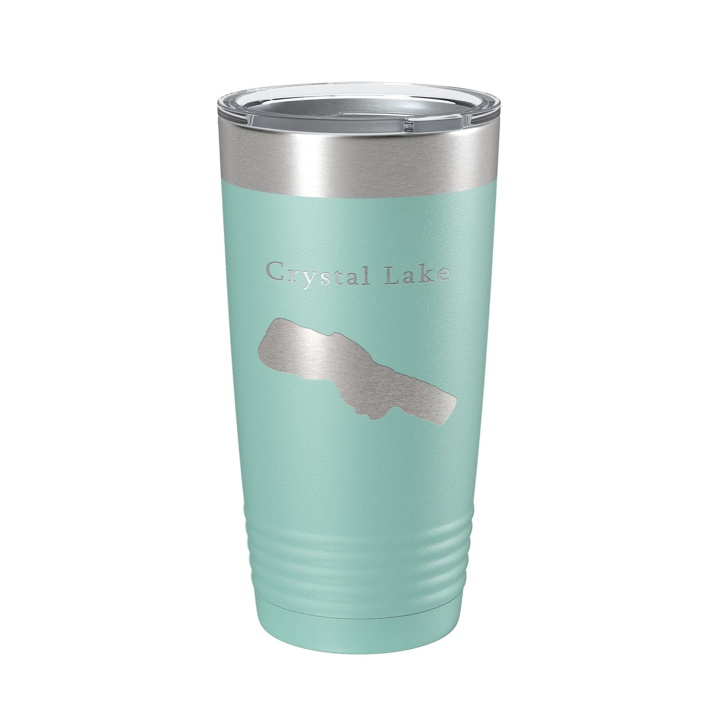 Crystal Lake Map Tumbler Travel Mug Insulated Laser Engraved Coffee Cup Michigan 20 oz - UrbanNest Co