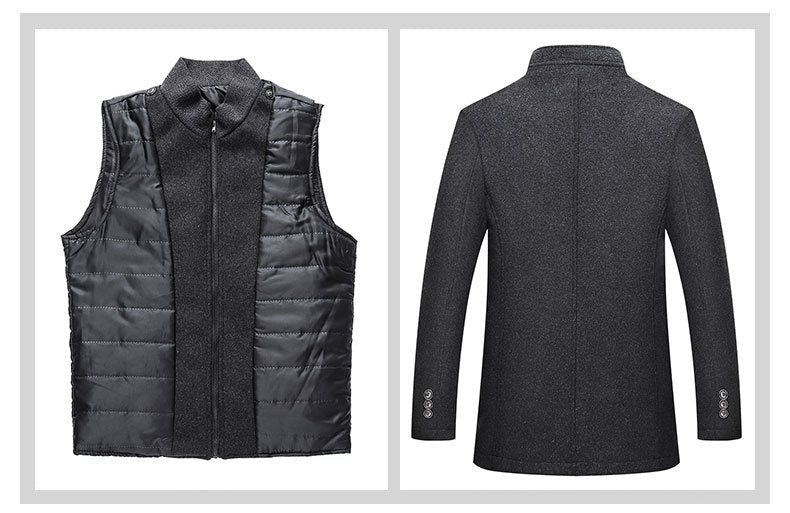 Winter Men Wool Jacket Slim Fit Thick Warm Coat - UrbanNest Co