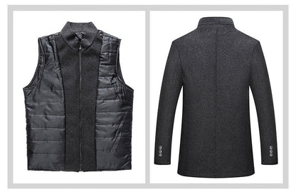 Winter Men Wool Jacket Slim Fit Thick Warm Coat - UrbanNest Co