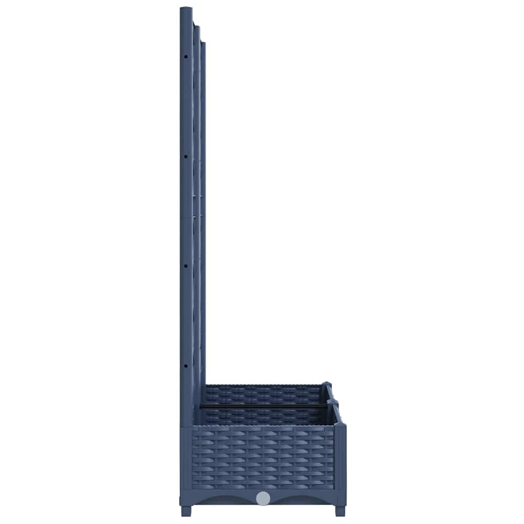 NNEVL Garden Planter with Trellis Blue Grey 80x40x121.5 cm PP - UrbanNest Co