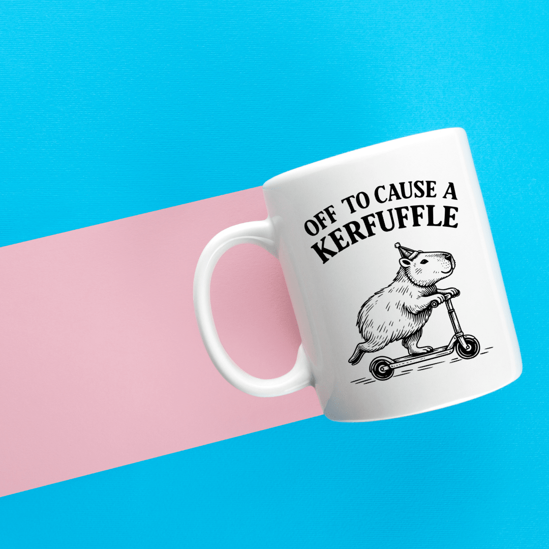 Off to Cause A Kerfuffle, Ceramic Coffee Mug - UrbanNest Co