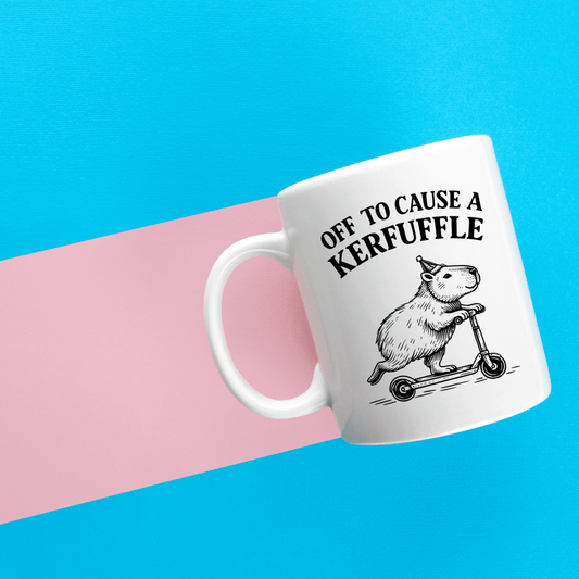 Off to Cause A Kerfuffle, Ceramic Coffee Mug - UrbanNest Co