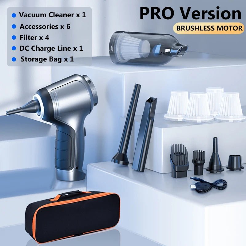 95000PA Car Vacuum Cleaner Wireless Powerful Cleaning Machine Auto Robot Car Accessories Home Appliance Strong Suction As Gift - UrbanNest Co