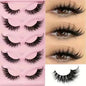 Veltrinay Fake Lashes Cat Eye Lashes Faux Mink Eyelashes Clear Band Lashes Natural Look Wispy Mink Eyelashes False Lashes Makeup - UrbanNest Co